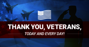 Thank you, veterans, today and every day!