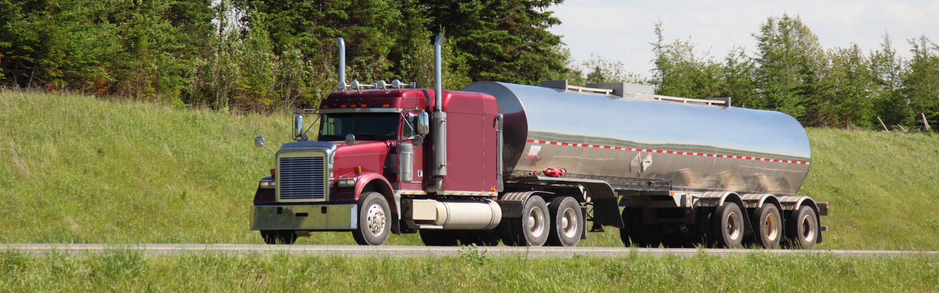 Tanker truck on road