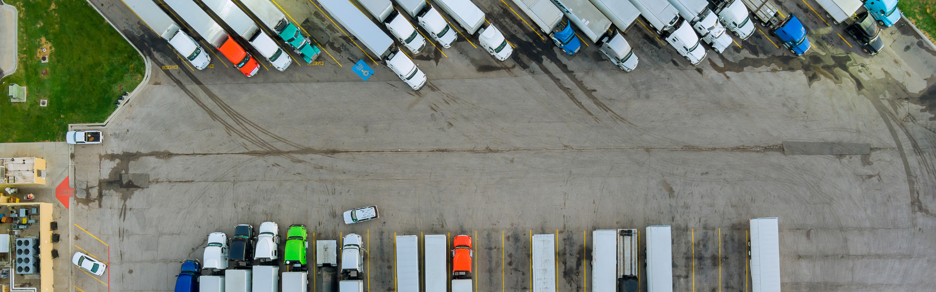 trucks parked in parking lot