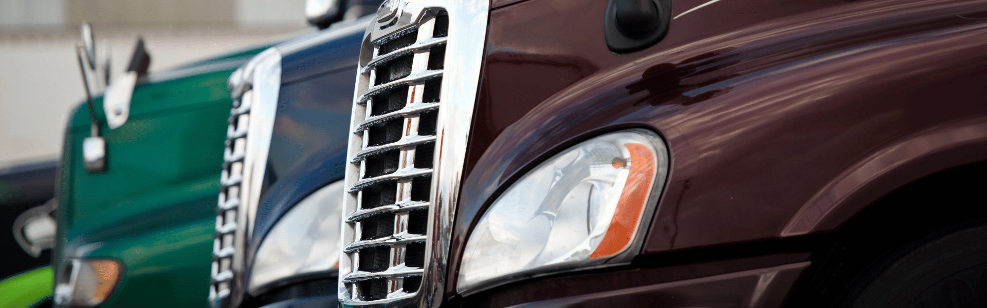 Semi trucks in a row