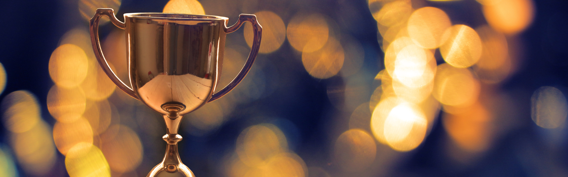 award trophy on bokeh background