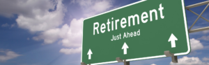 road sign that reads retirement just ahead
