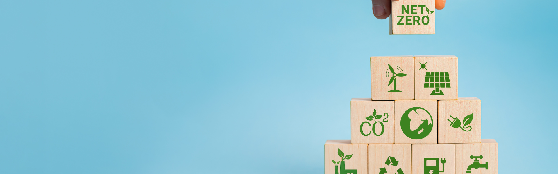 Building with net zero blocks