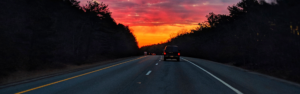 highway at sunrise