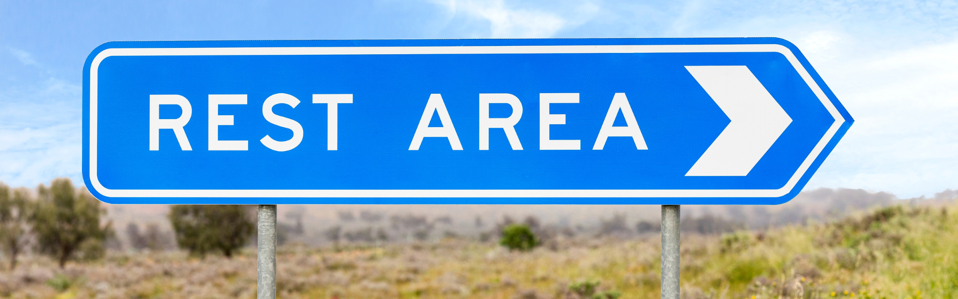 Road sign for a rest area