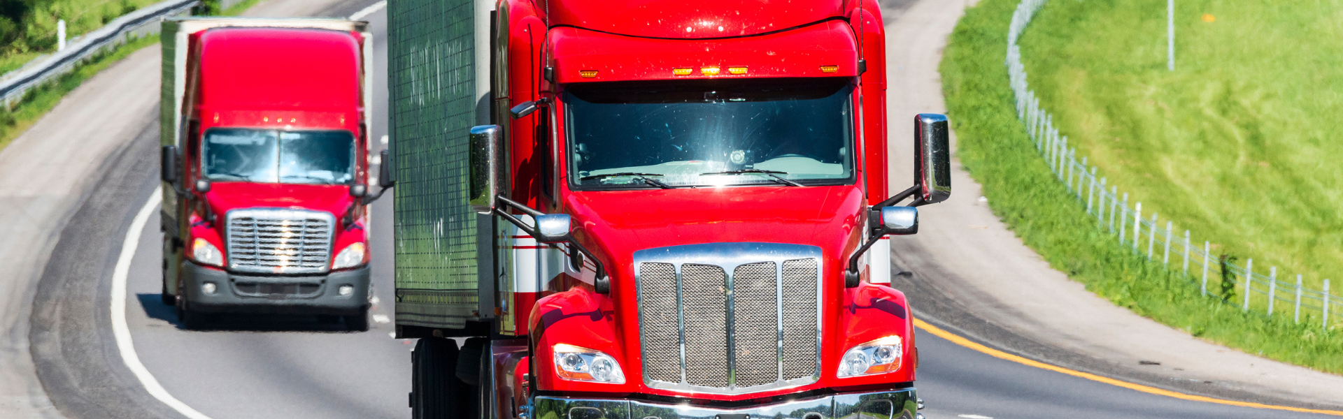 semi trucks on highway