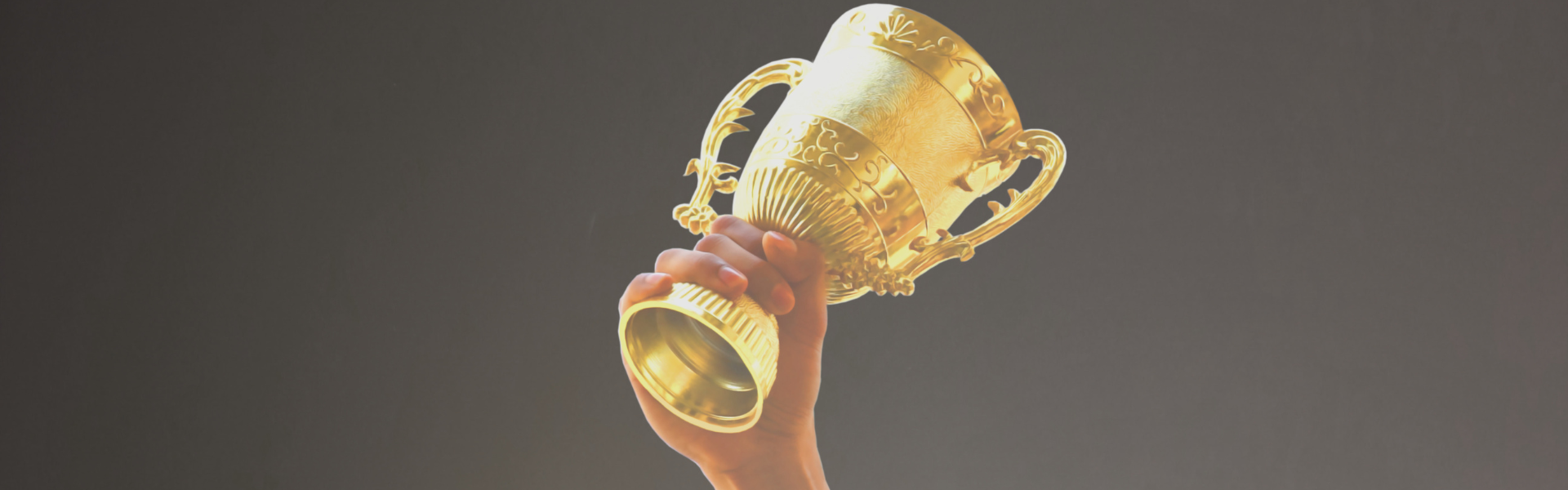 hand holding trophy high