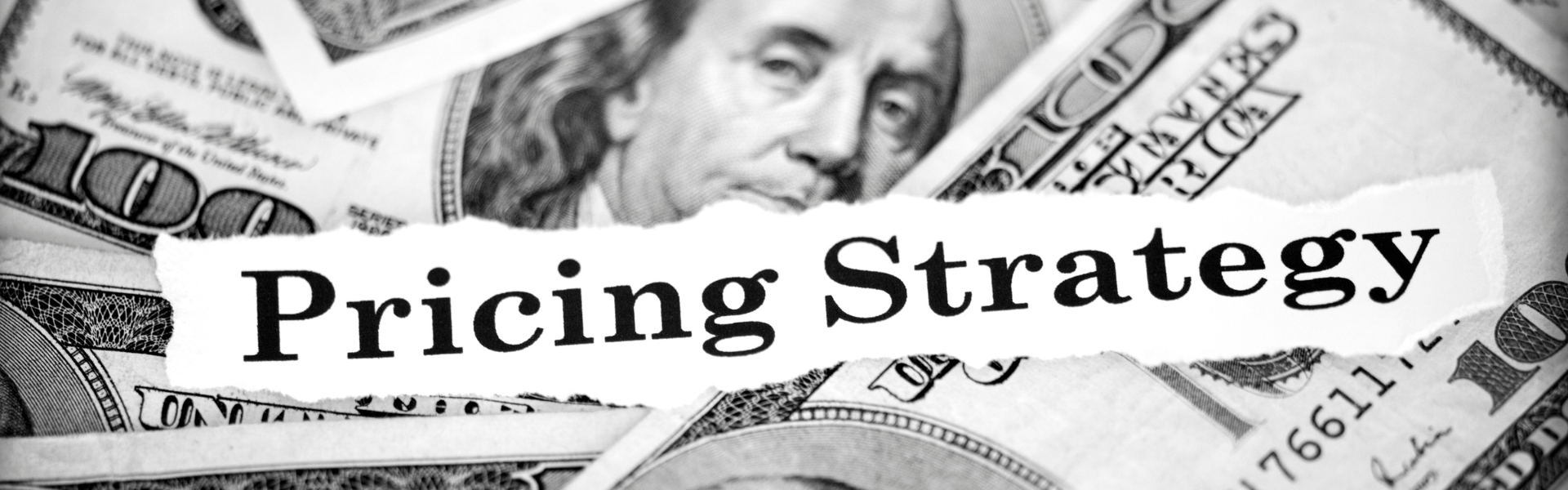 pricing strategy with money background
