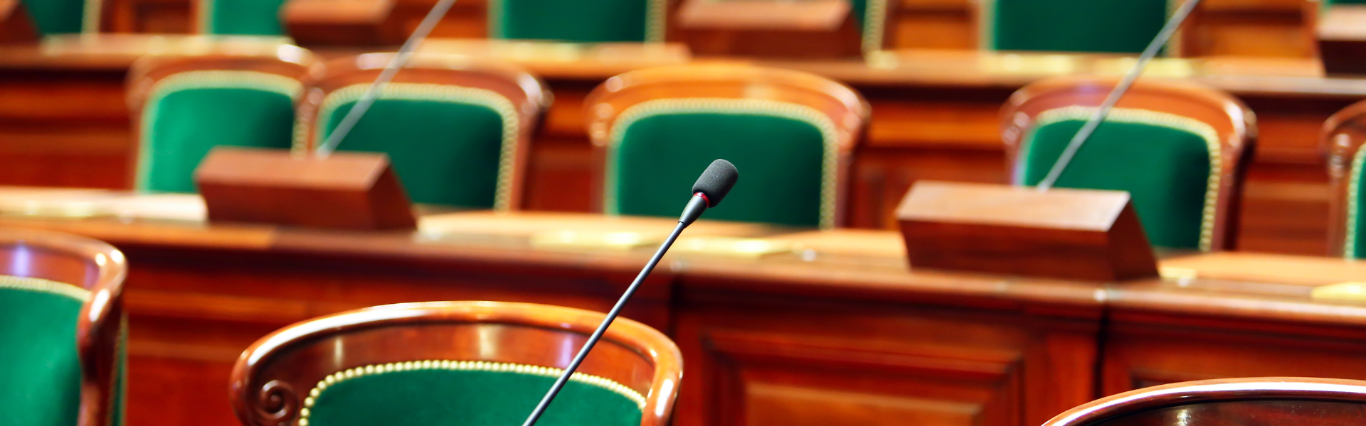 seats and mics in congress