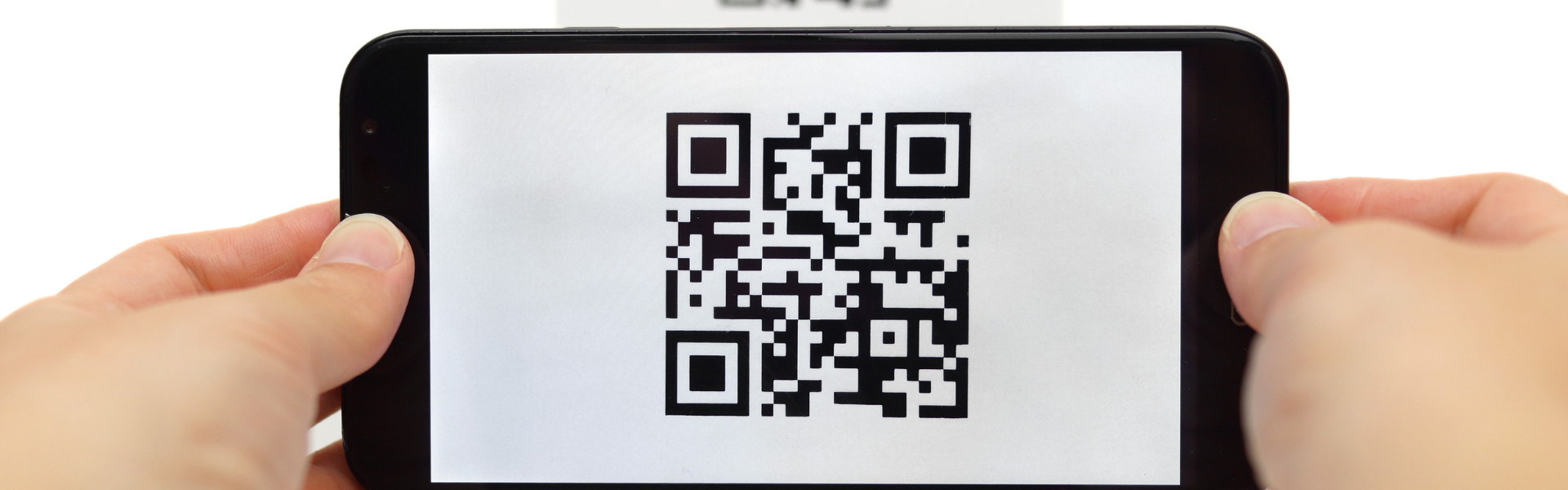 phone with qr code