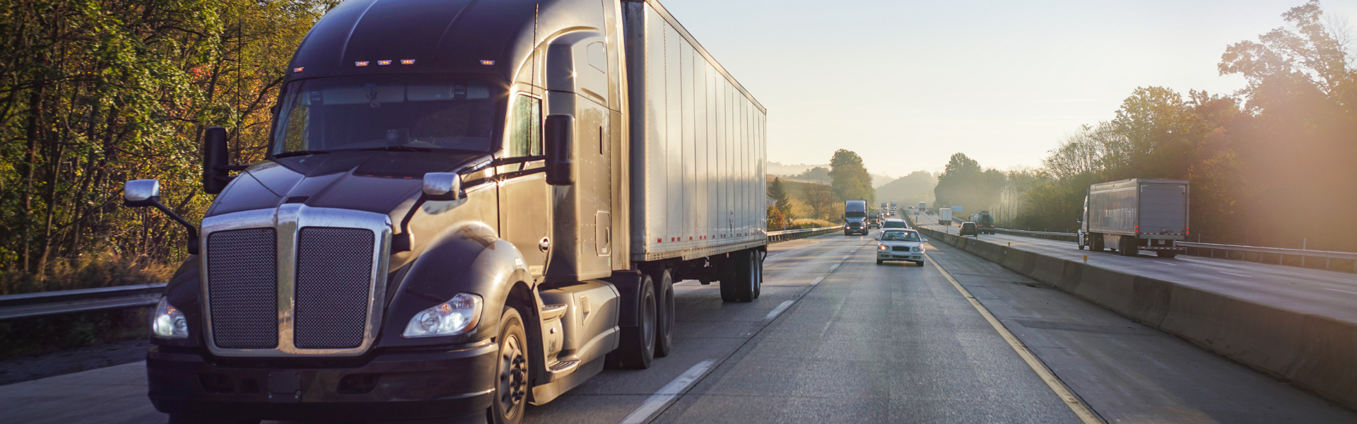 semi truck on highway