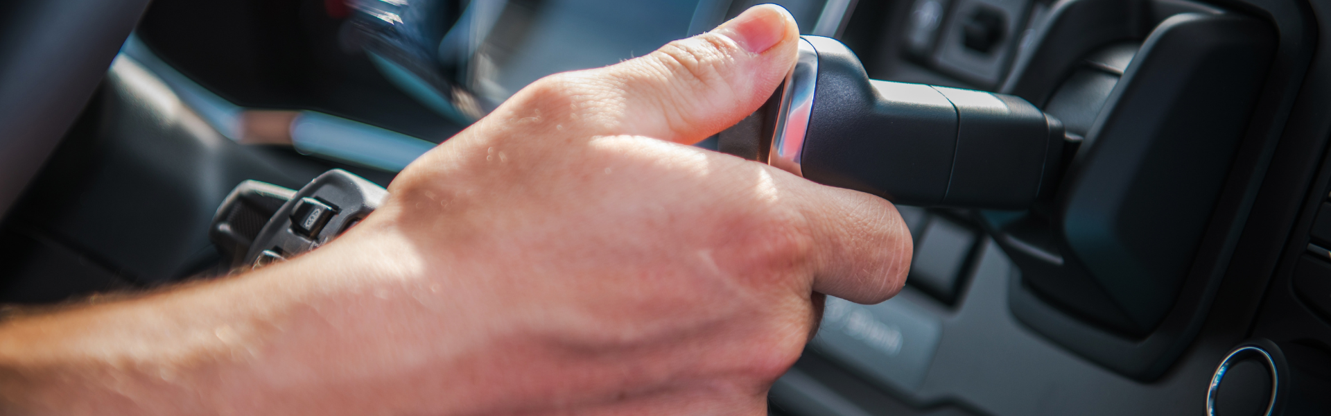 semi truck brake lever in dash