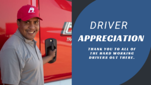 Driver Appreciation Message from Roehl Transport Inc