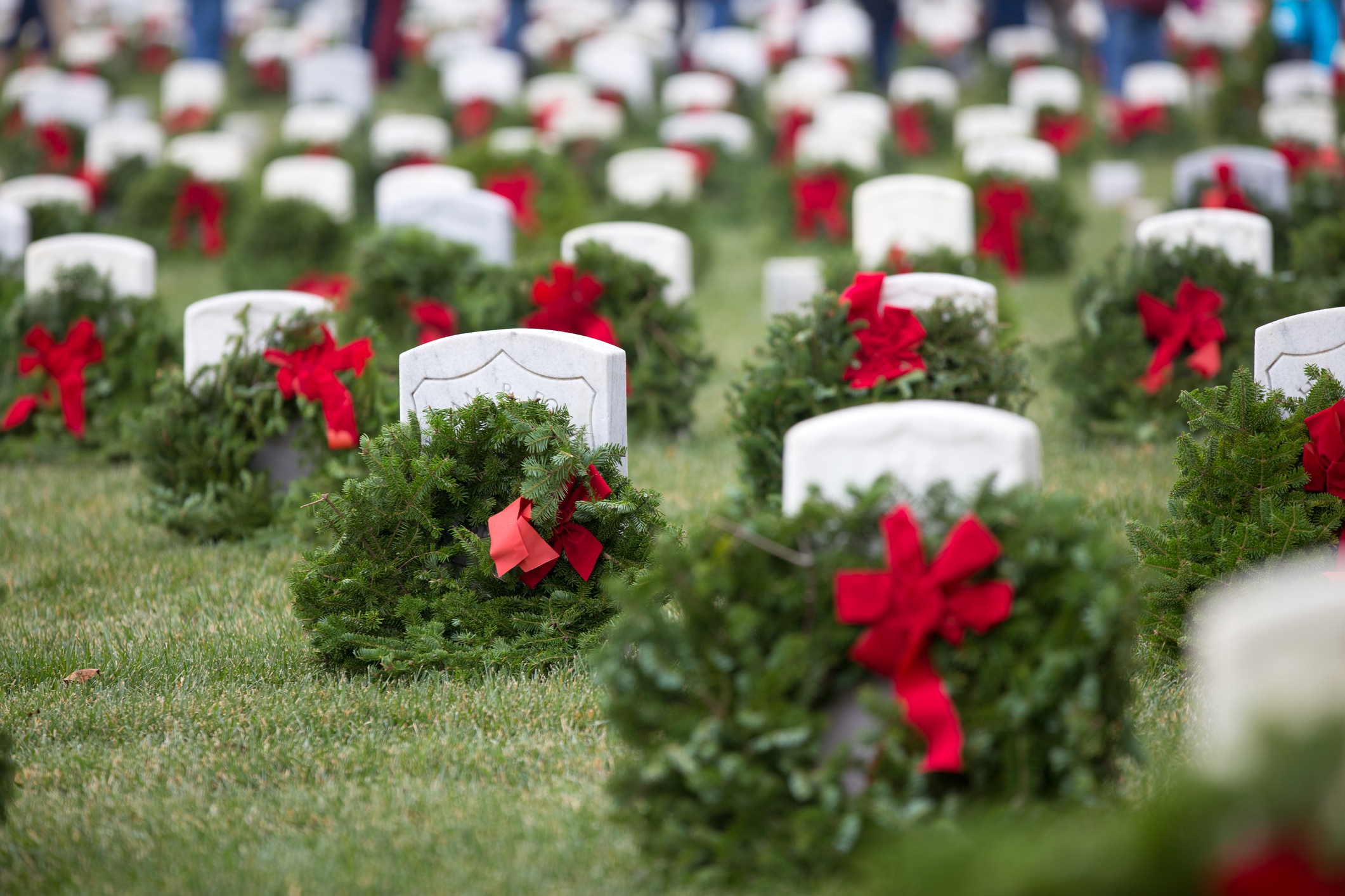 Wreaths at Arlington National cemetery