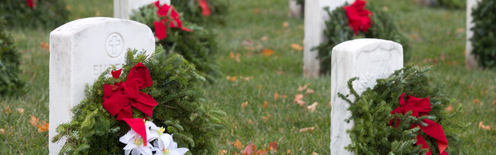 wreaths on graves