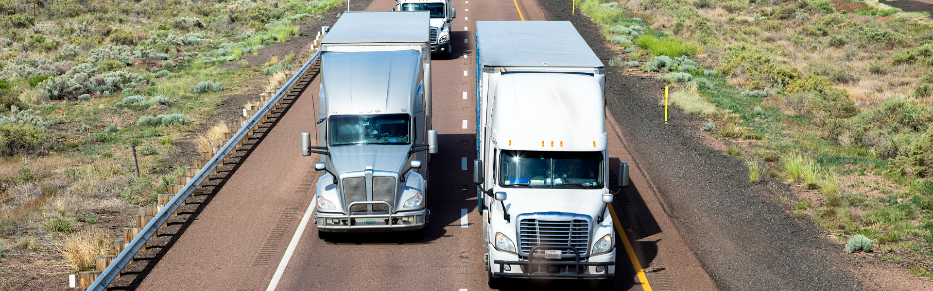 Semi trucks on highway