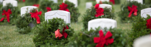 wreaths on graves