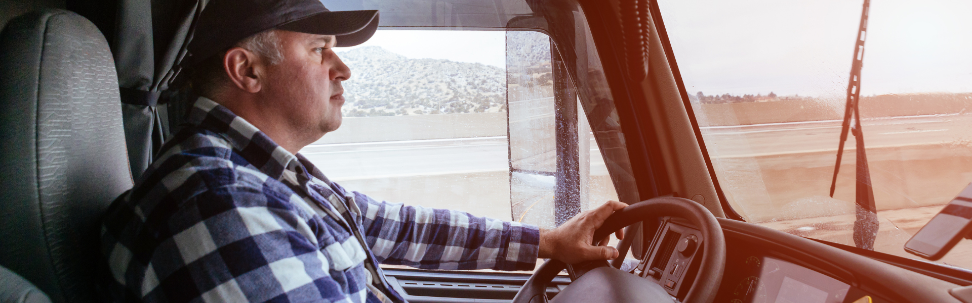 truck driver in semi truck