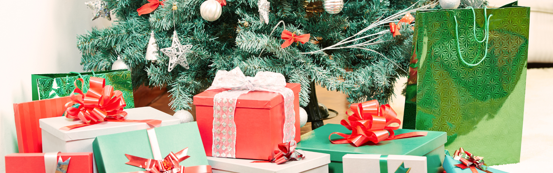 gifts under Christmas tree