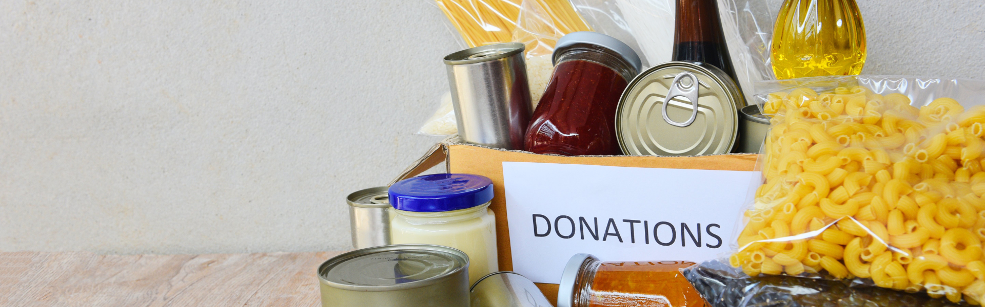 box of food donations