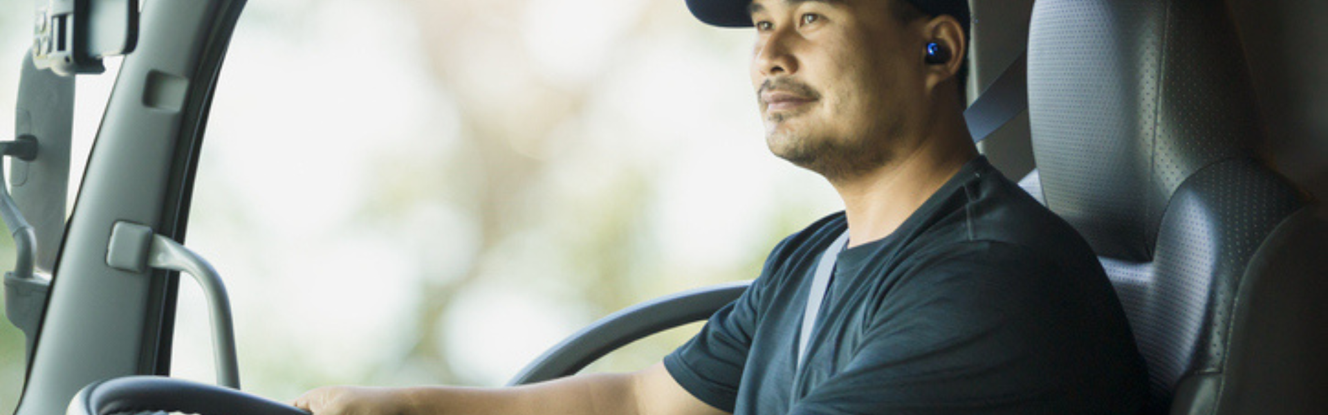 man driving semi truck