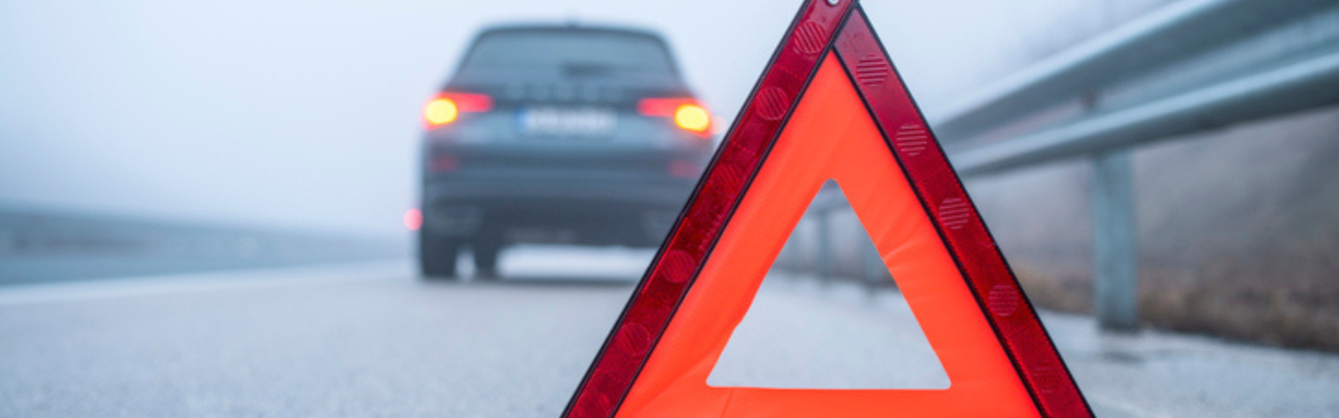 car pulled over with hazards on