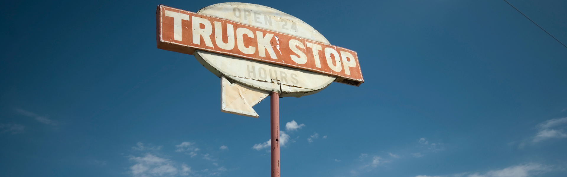 truck stop sign