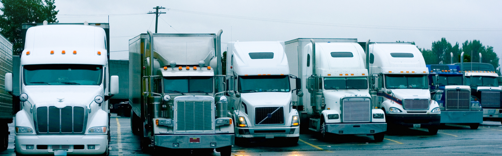 parked semi trucks