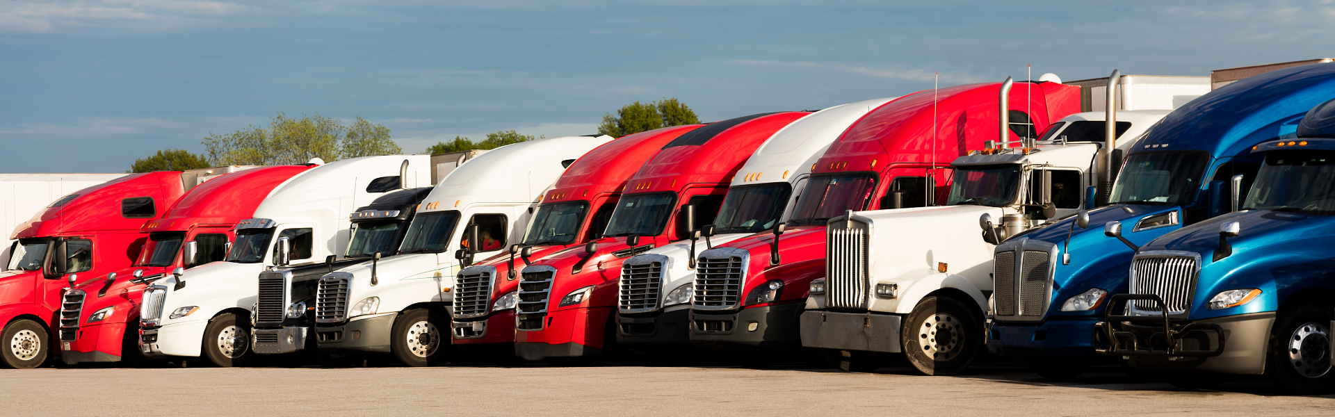 parked semi trucks