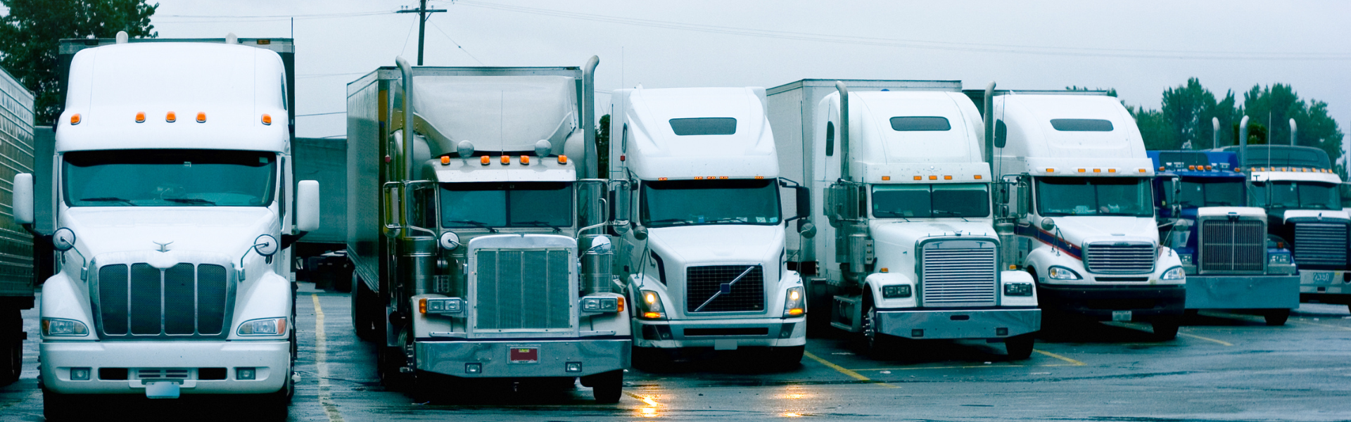 parked semi trucks