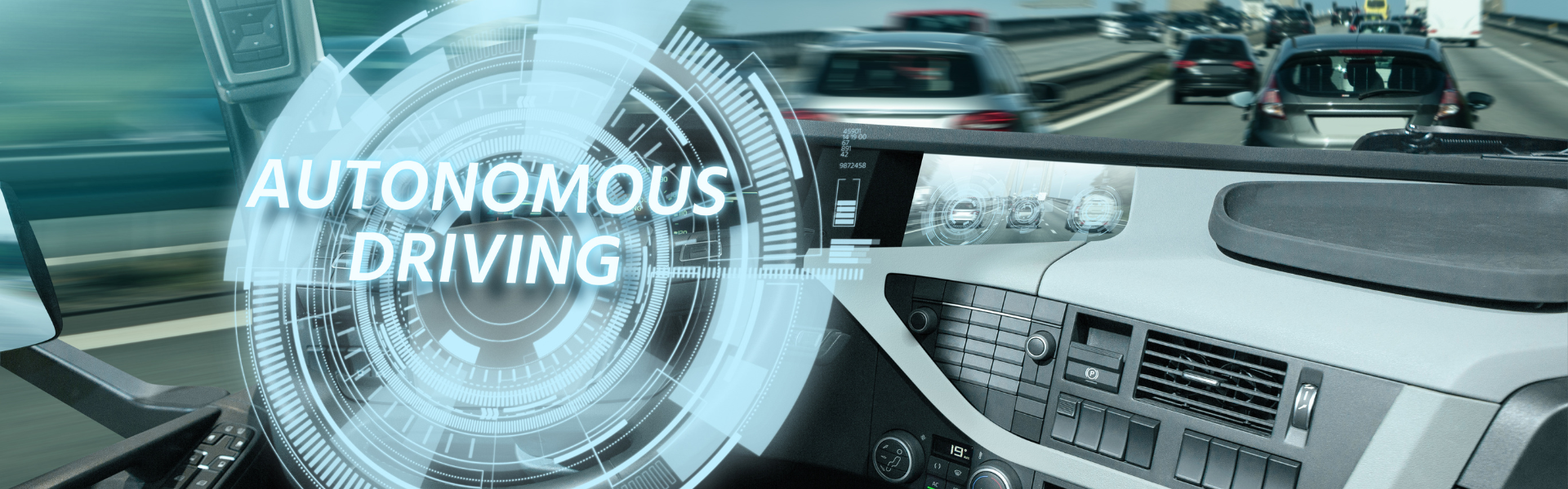 interior of autonomous truck