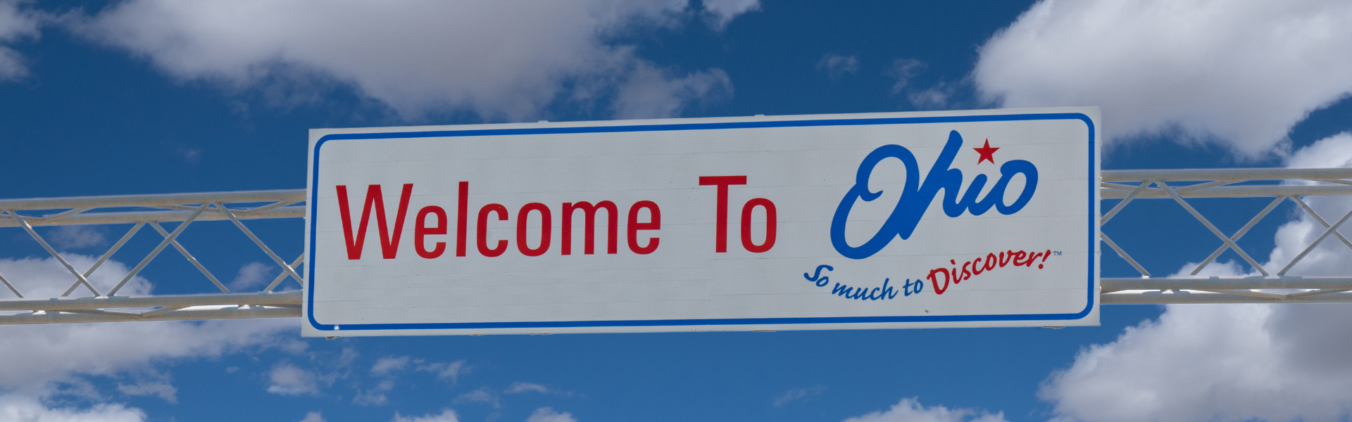 Welcome to Ohio sign