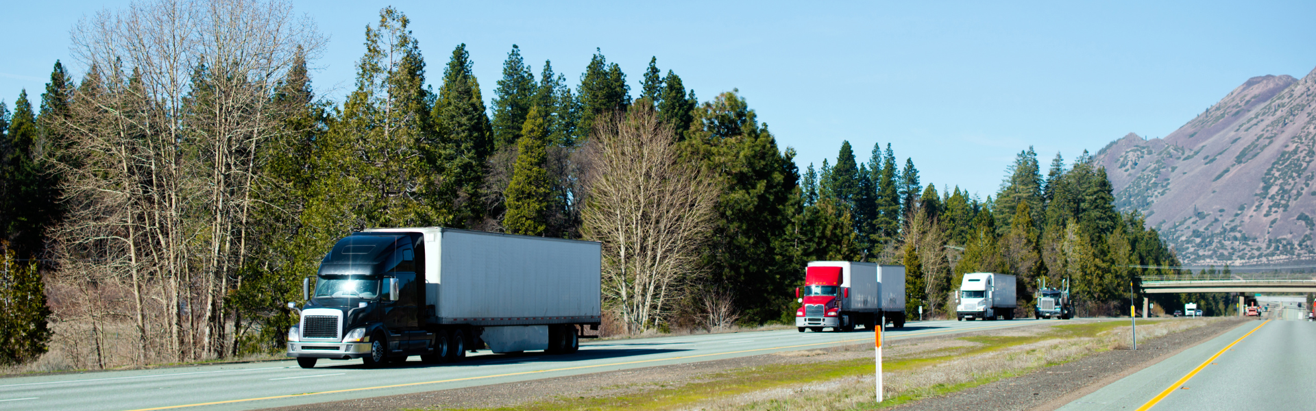 semi trucks driving on california highway