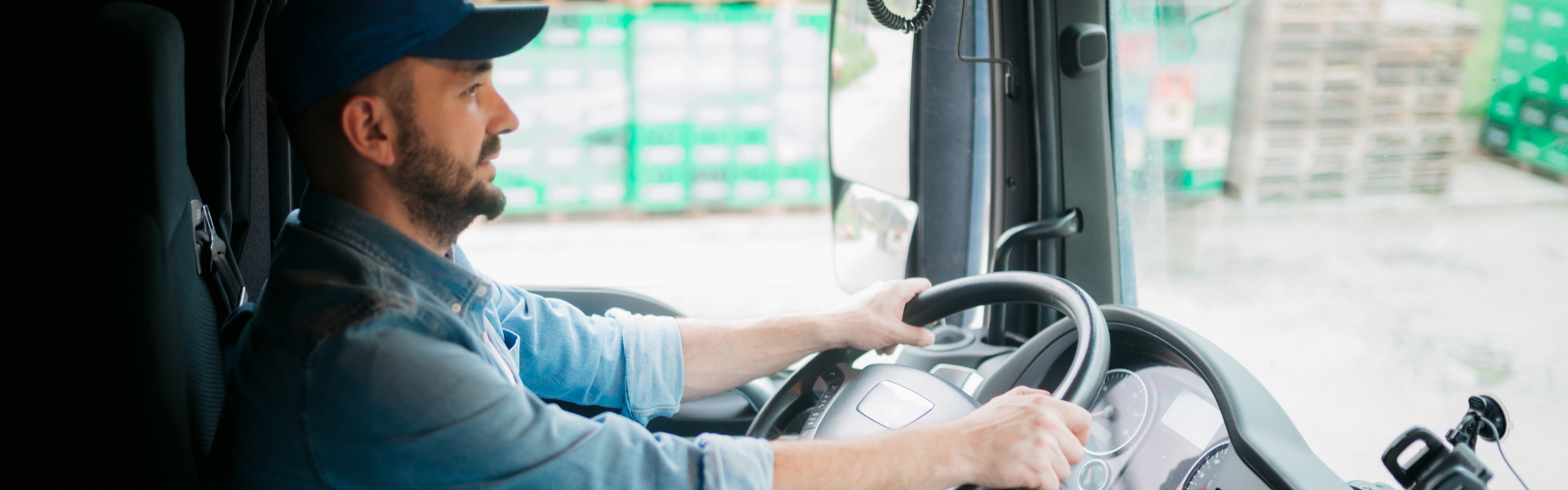 truck driver in cab