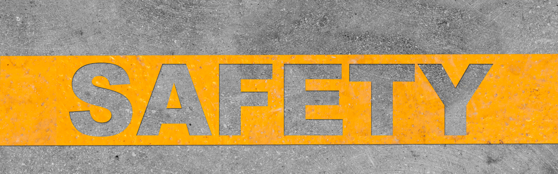 safety painted on pavement