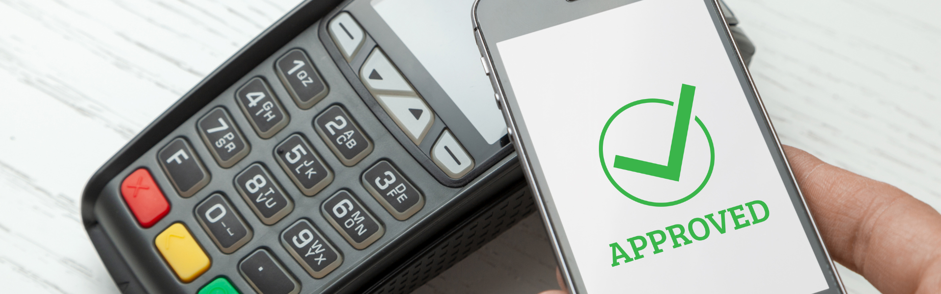 phone app screen with approved payment