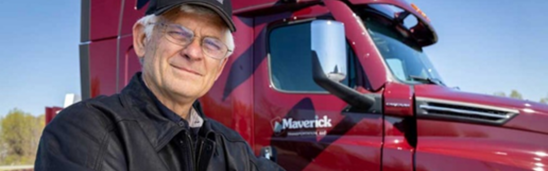 Sam landrum with his maverick transportation truck