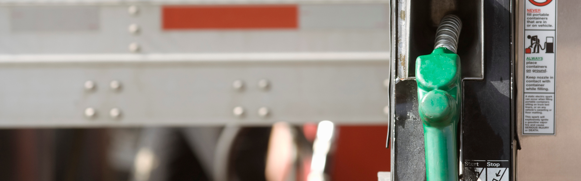 semi truck fueling up with diesel