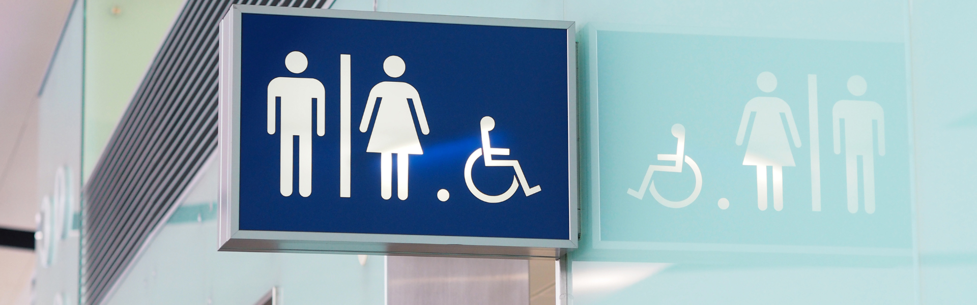 sign for public restroom access