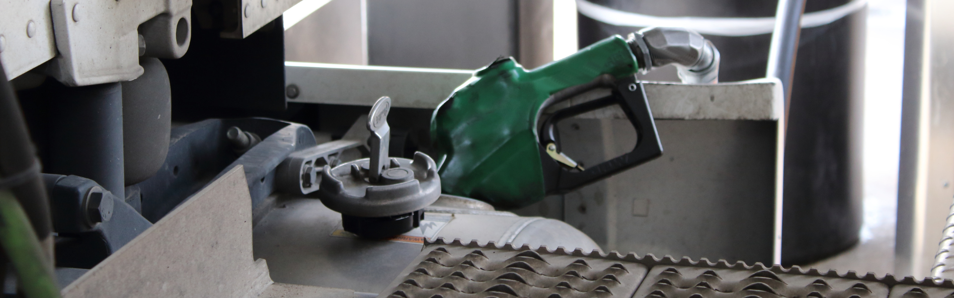 semi truck fueling up with diesel