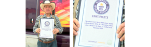 Doyle Archer the worlds oldest trucker guiness world records certificate
