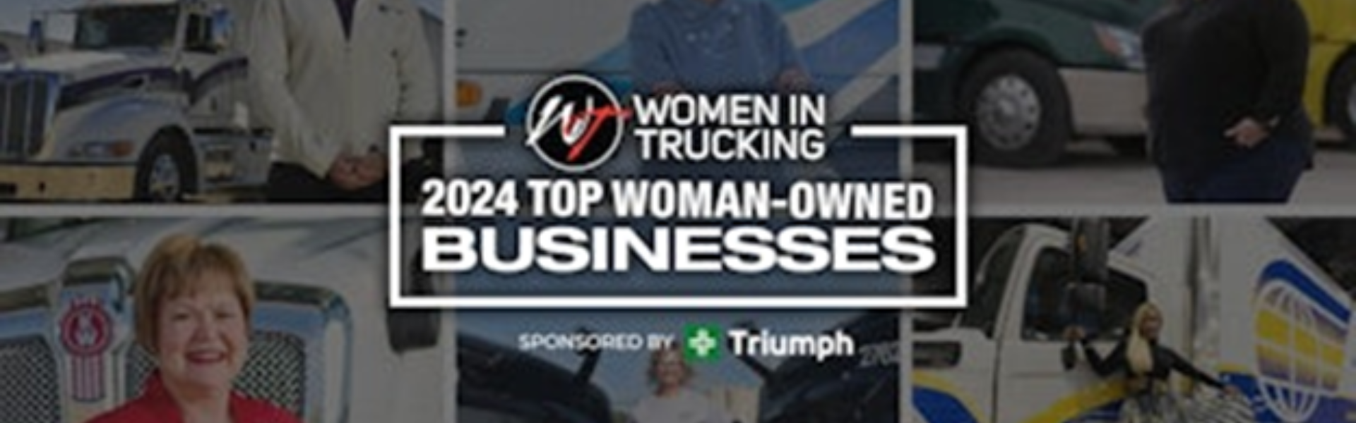 women in trucking logo and imagery for the 2024 top woman-owned businesses
