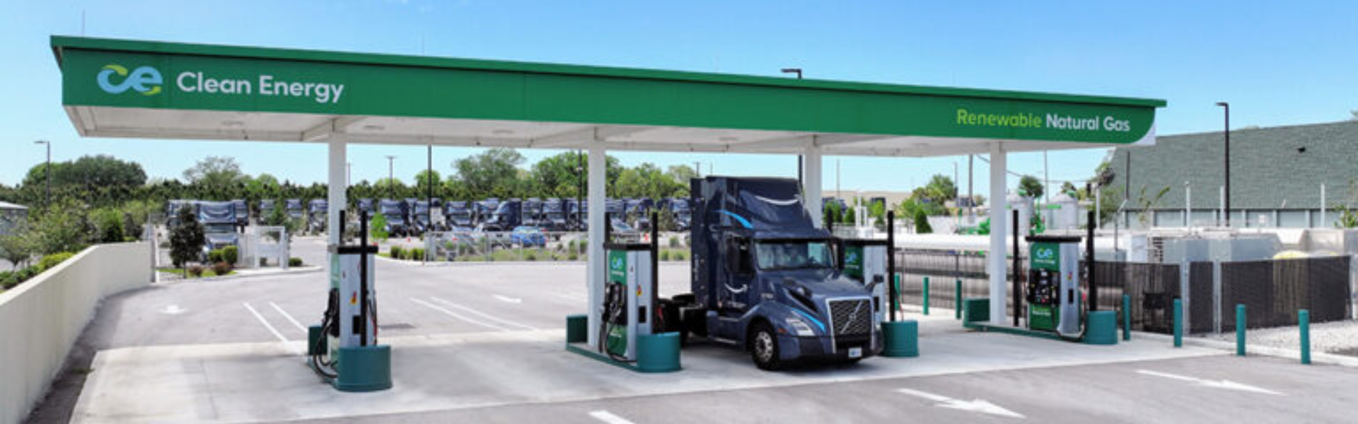 Clean Energy's new renewable natural gas (RNG) fueling station in Davenport, Florida.