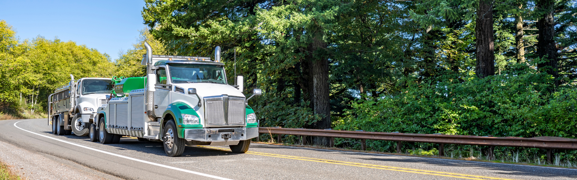 semi truck towing another semi truck