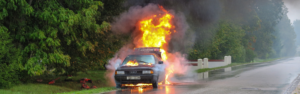 vehicle fire on highway lisa haner, highway angel assists in michigan vehicle fire