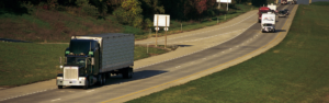 semi trucks traveling interstate highway ATRI research survey