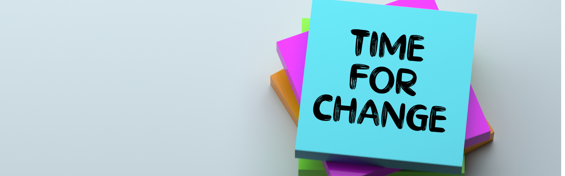 Image of a sticky note that says "time for change." A professional truck driver was honored at the ATA's 2024 Change Leader Awards for fostering an inclusive workplace.