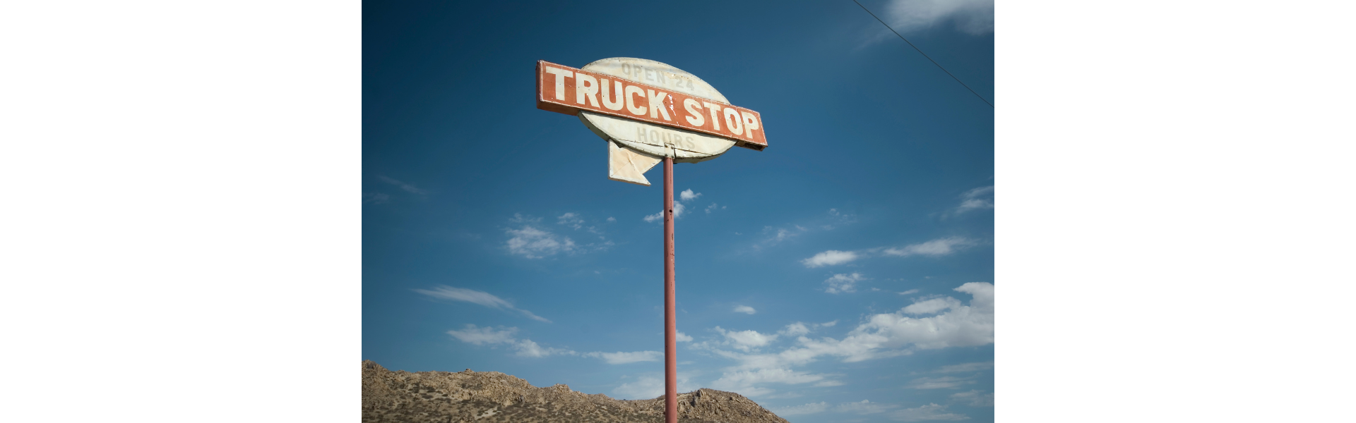 Truck stop sign. Discover the best truck stop food recommended by real truckers