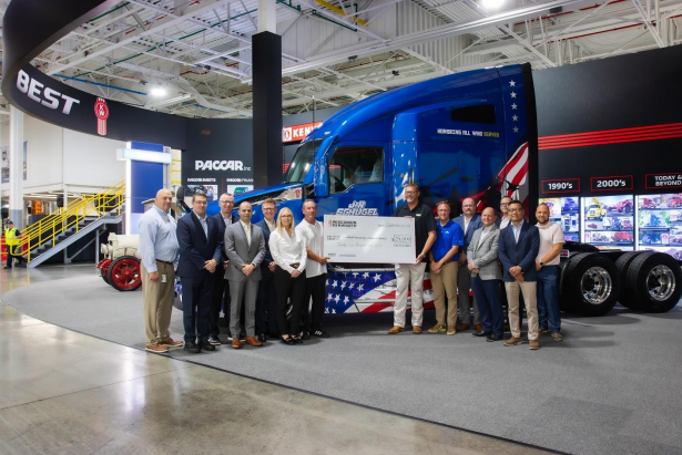 JR Schugel Veteran Wrapped Truck, J&R Schugel partners with DAV to honor veterans with a special Kenworth T680 truck wrap and a $25,000 donation from Wisconsin Kenworth.