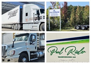 2024 finalists of Overdrive’s Small Fleet Championship, featuring Hell Bent Xpress, C.W. Express, Paul Rissler Transportation, and Brian Brewer Trucking.